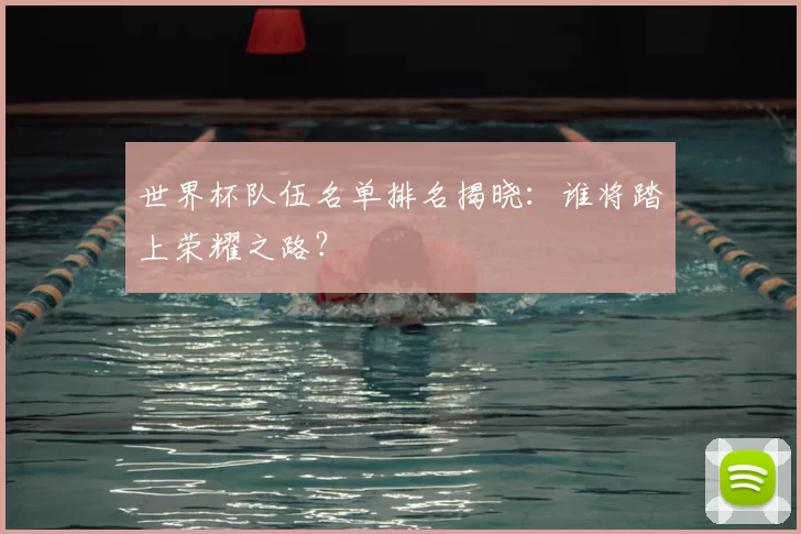 世界杯队伍名单排名揭晓:谁将踏上荣耀之路?