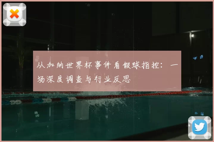 从加纳世界杯事件看假球指控:一场深度调查与行业反思